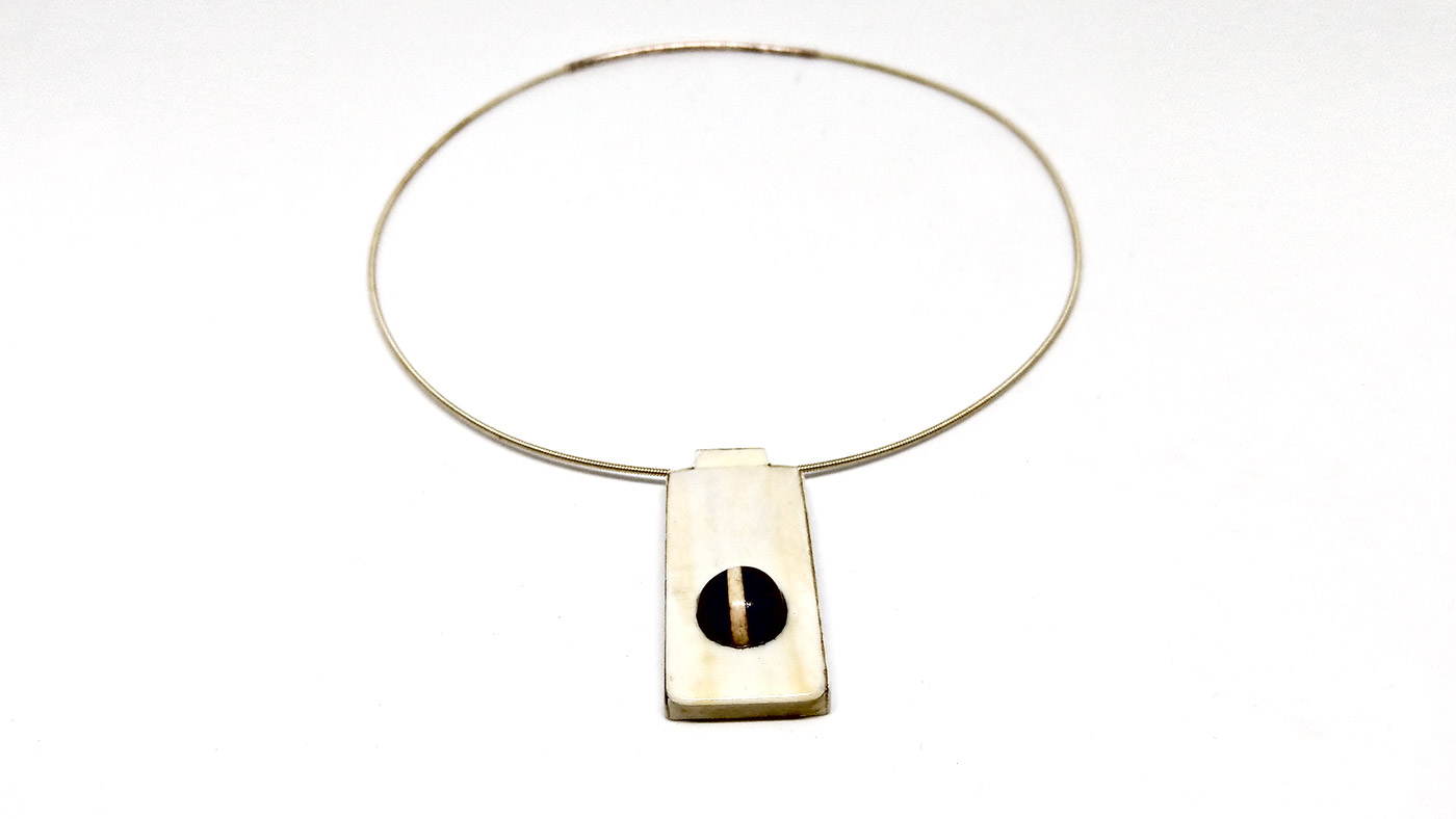 160 Welche Töne Anhänger, Elfenbein Büffelhorn