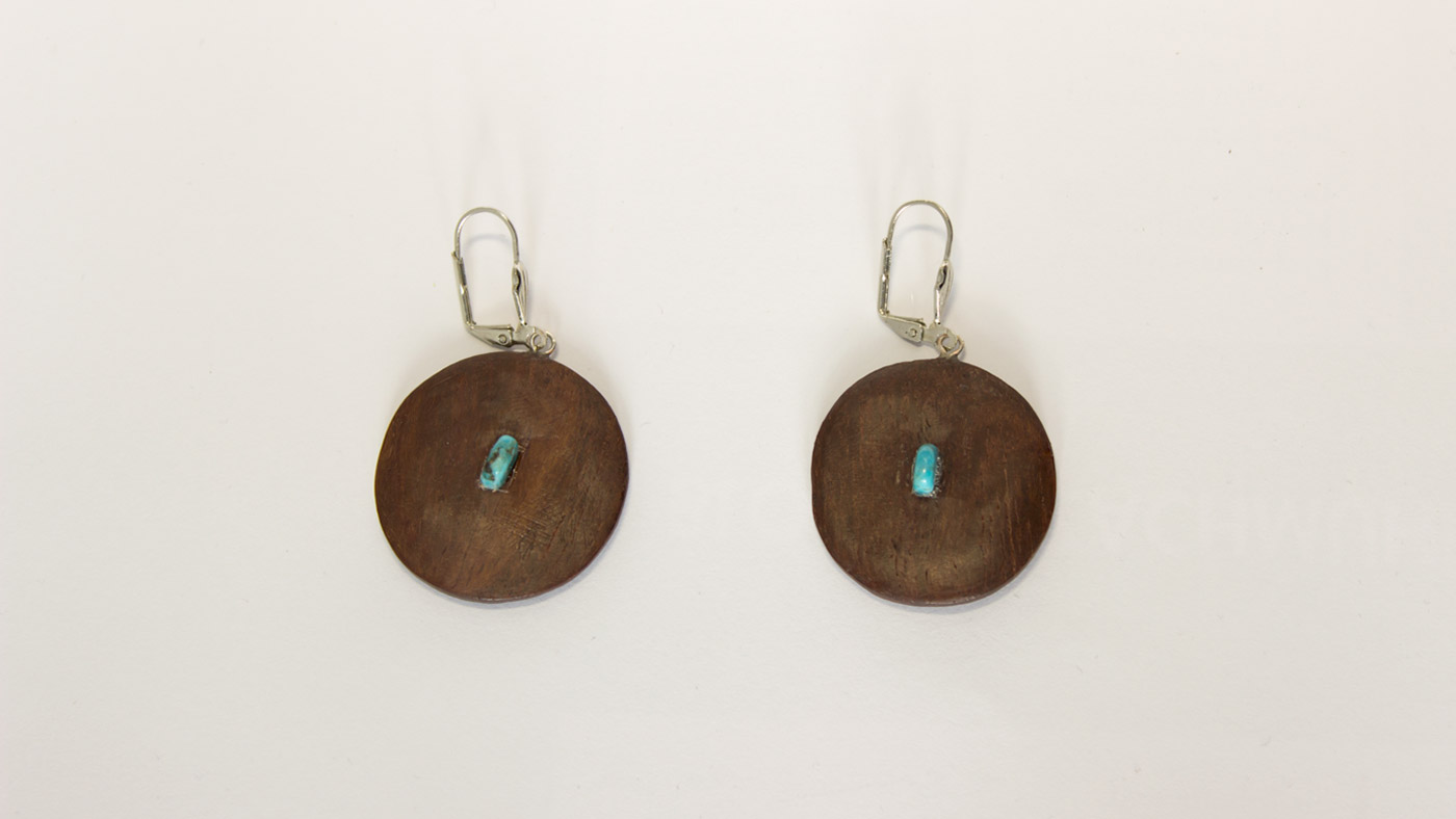 Ohrringe, Kameldorn/Türkis