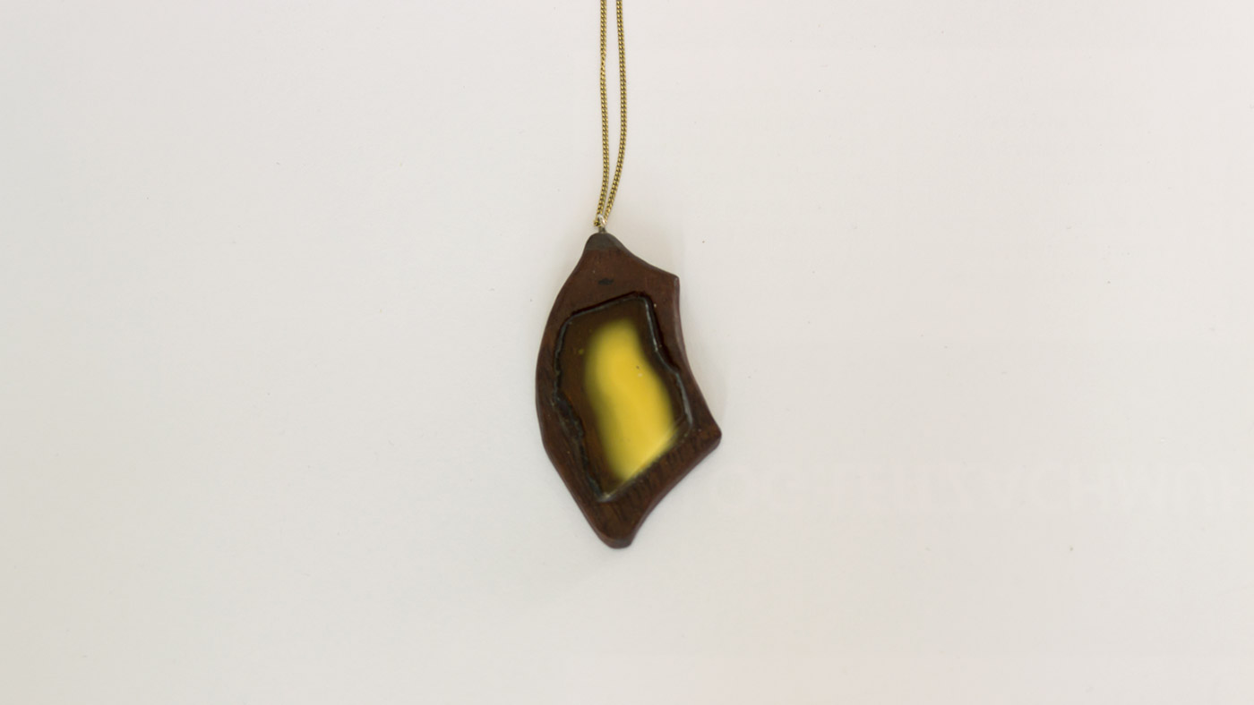 Anhänger, Kameldorn mit Bernstein