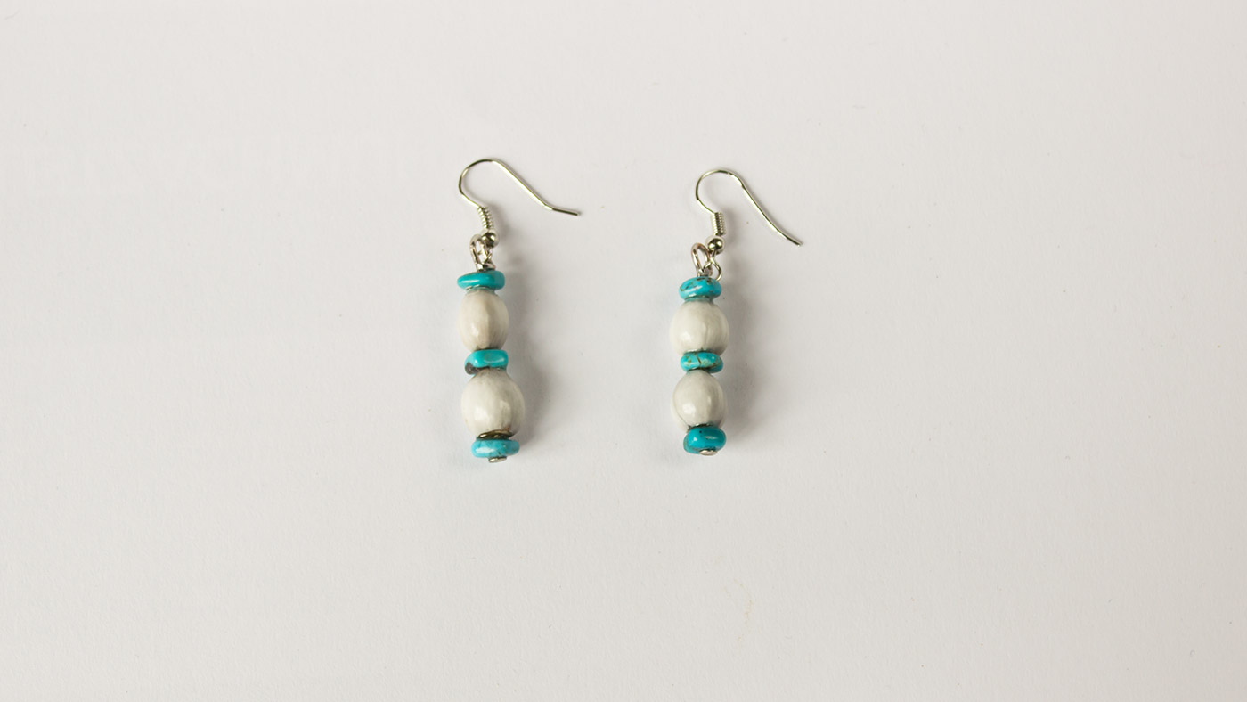 Ohrringe Samenperlen und Türkis