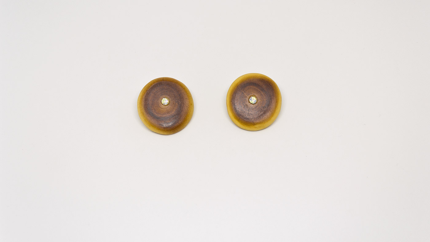 Ohrclips, Zirbe/Saphire