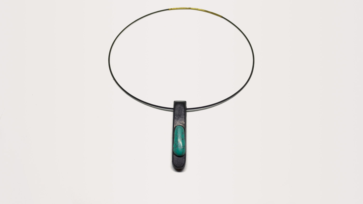 232 Anhänger Ebenholz,Türkis